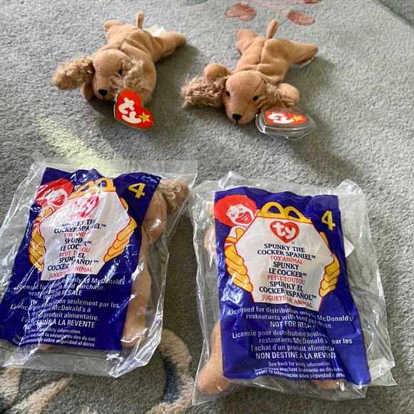4 Spunky the cocker spaniel Teenie Beanie McDonald’s collectible toy. - Picture 1 of 1